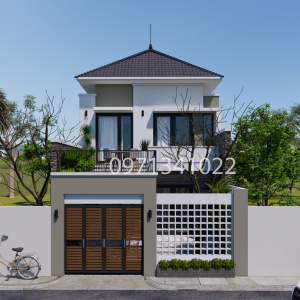 Mẫu Nhà 2 Tầng Mái Nhật 7x17.7m – Thiết Kế Hiện Đại, 3 Phòng Ngủ Tiện Nghi