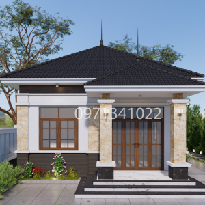 Mẫu Nhà Mái Nhật 1 Tầng 8.72x15.5m Đẹp Hiện Đại - Thiết Kế Tối Ưu Công Năng