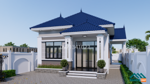 Alternative view of Mẫu Nhà Mái Nhật 1 Tầng 7x20.7m 2 Phòng Ngủ - Thiết Kế Hiện Đại, Tối Ưu Không Gian
