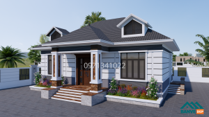 Alternative view of Bản Vẽ Nhà Mái Nhật 1 Tầng 20.5x15.4m - 4 Phòng Ngủ Rộng Rãi, Thiết Kế Sang Trọng