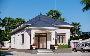 Alternative view of Mẫu Nhà Mái Nhật 1 Tầng 8x17.5m Hiện Đại - Công Năng 4 Phòng Ngủ